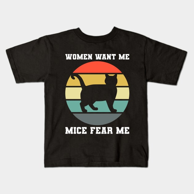 Women Want Me Mice Fear Me 2 Kids T-Shirt by coloringiship